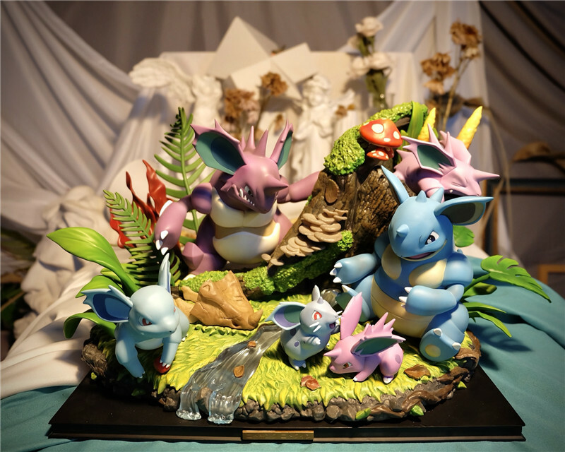 Nidoking Family PC House FD Studio Statue Resin 40cm Original with Box