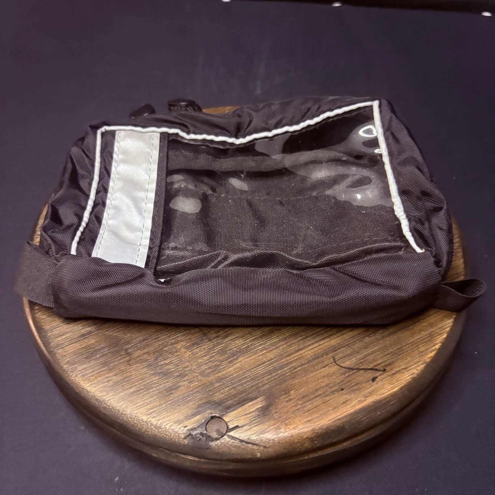 See Through Pouch 8″x 5″ Reflective Strips, Hook & Loop Attachment