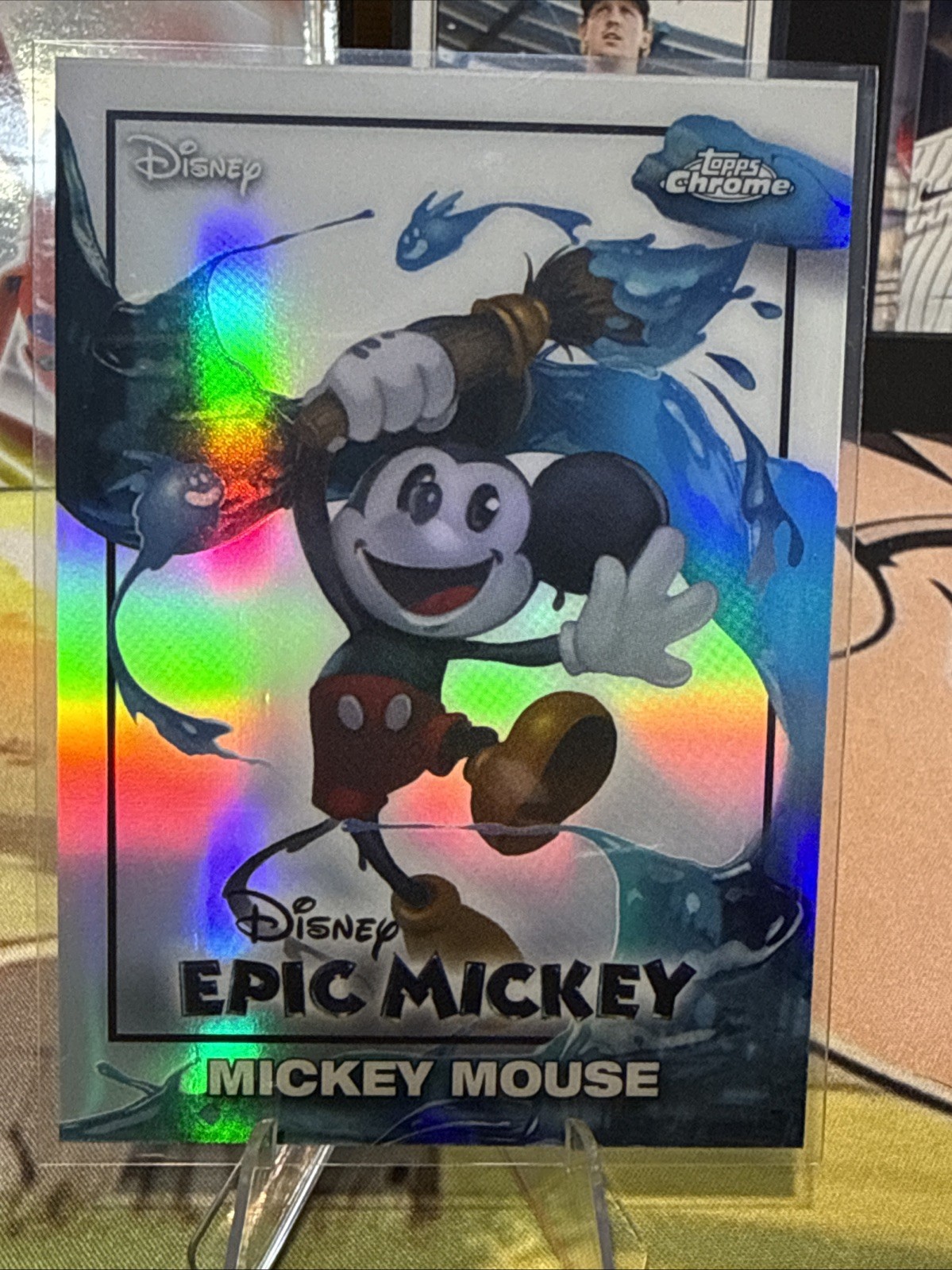 2026 Topps Chrome Disney Epic Mickey Mickey Mouse EM-1 Hologram Trading Card