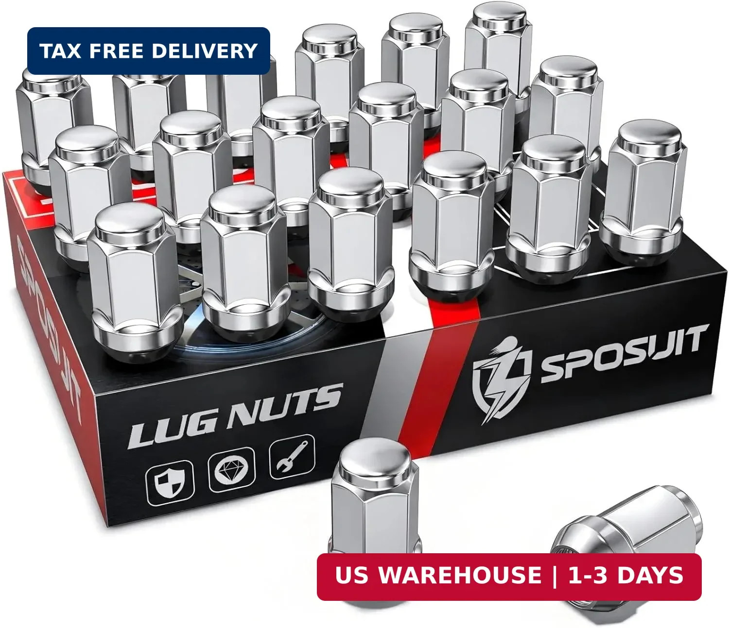 Sposuit M12x1.5 Lug Nuts – Replacement for 2006-2024 Honda Civic, 2003-2024 Acco