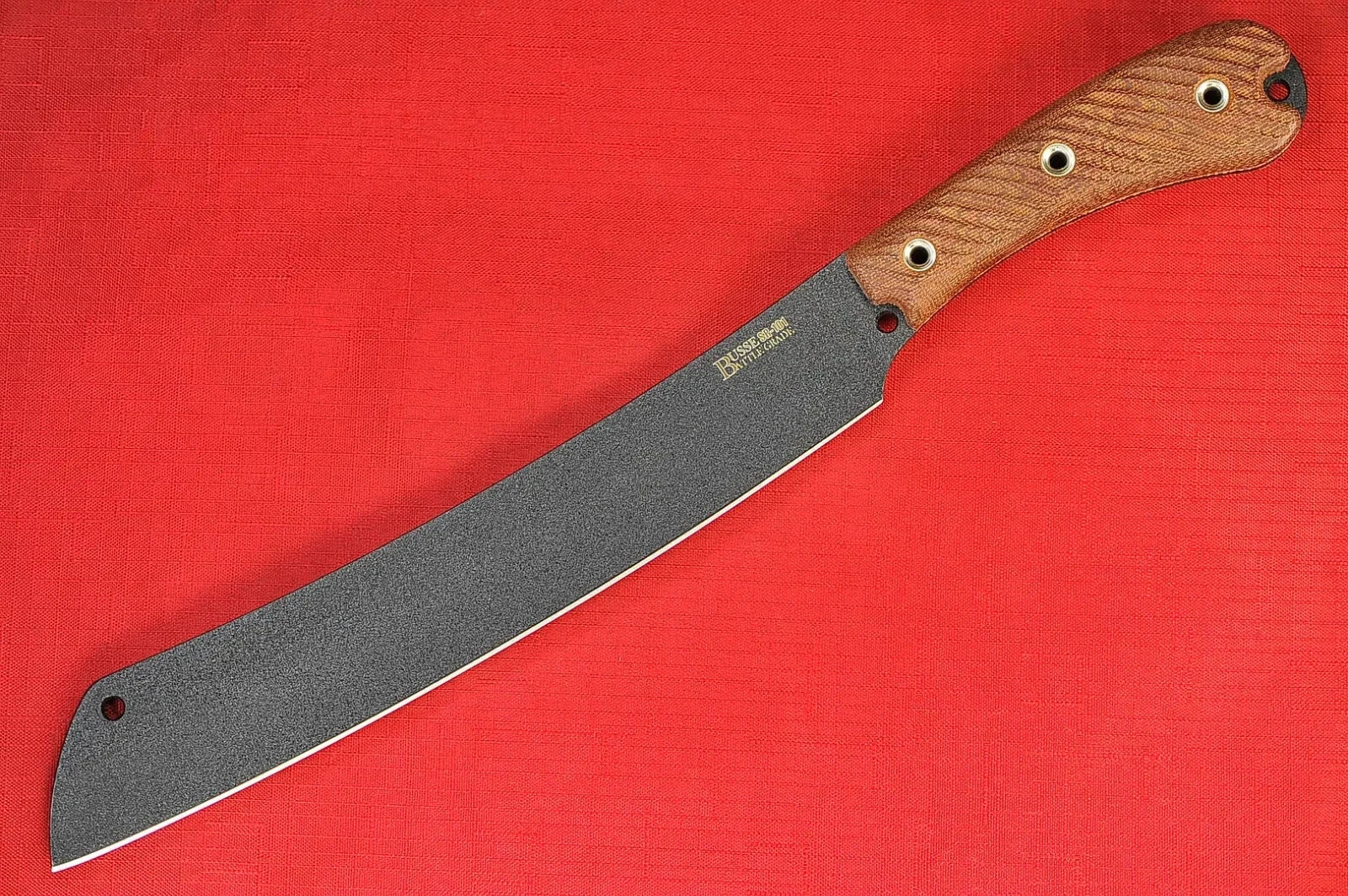 Busse Boom Parang Battle Grade .20″ Black Crinkle SR101, Maroon Canvas Micarta