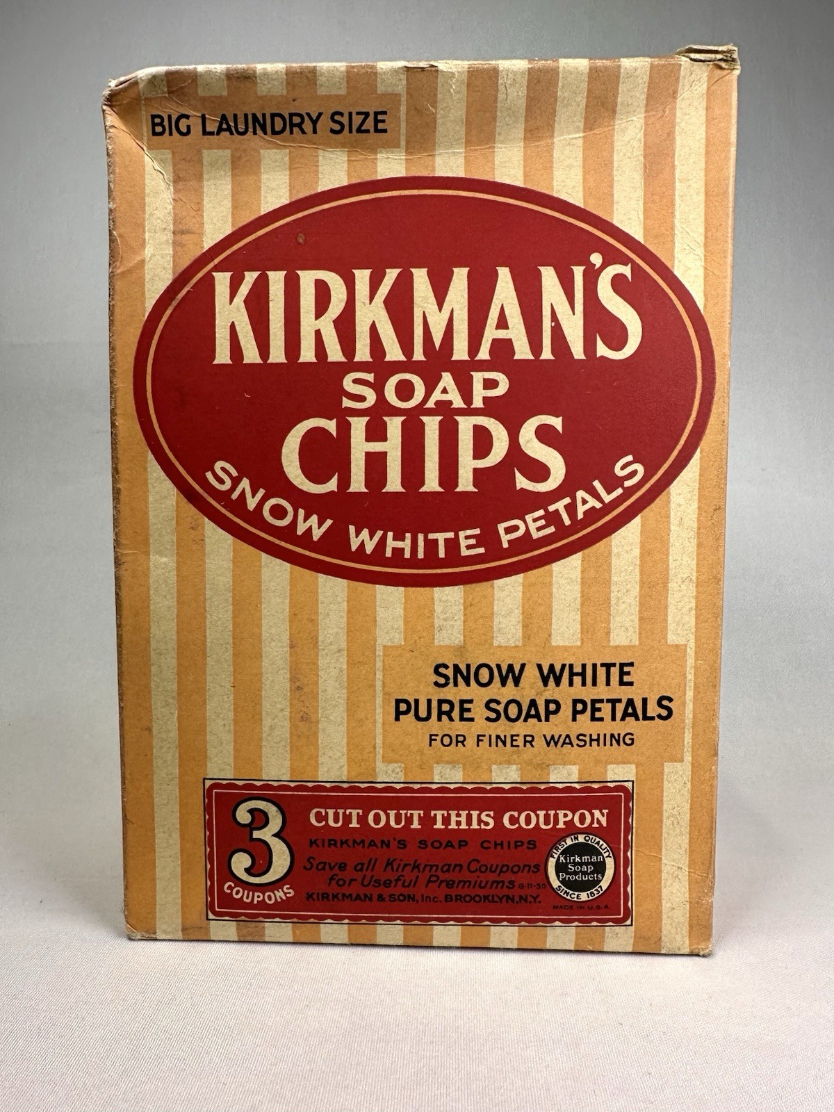 RARE 1920s Box of Kirkman’s Soap Chips NEW In Original Unopened Box Brooklyn NY