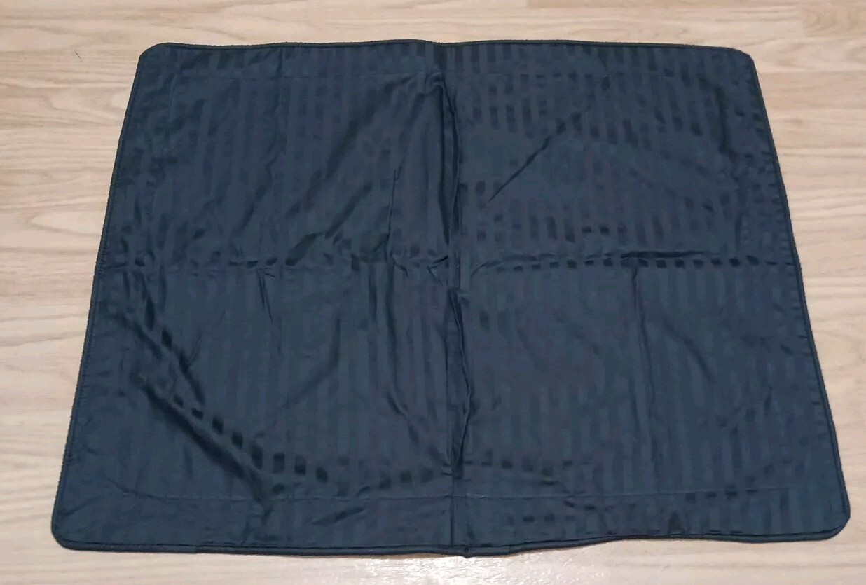 Wamsutta Standard Pillow Sham Black Damask Stripe 100% Cotton 20×26