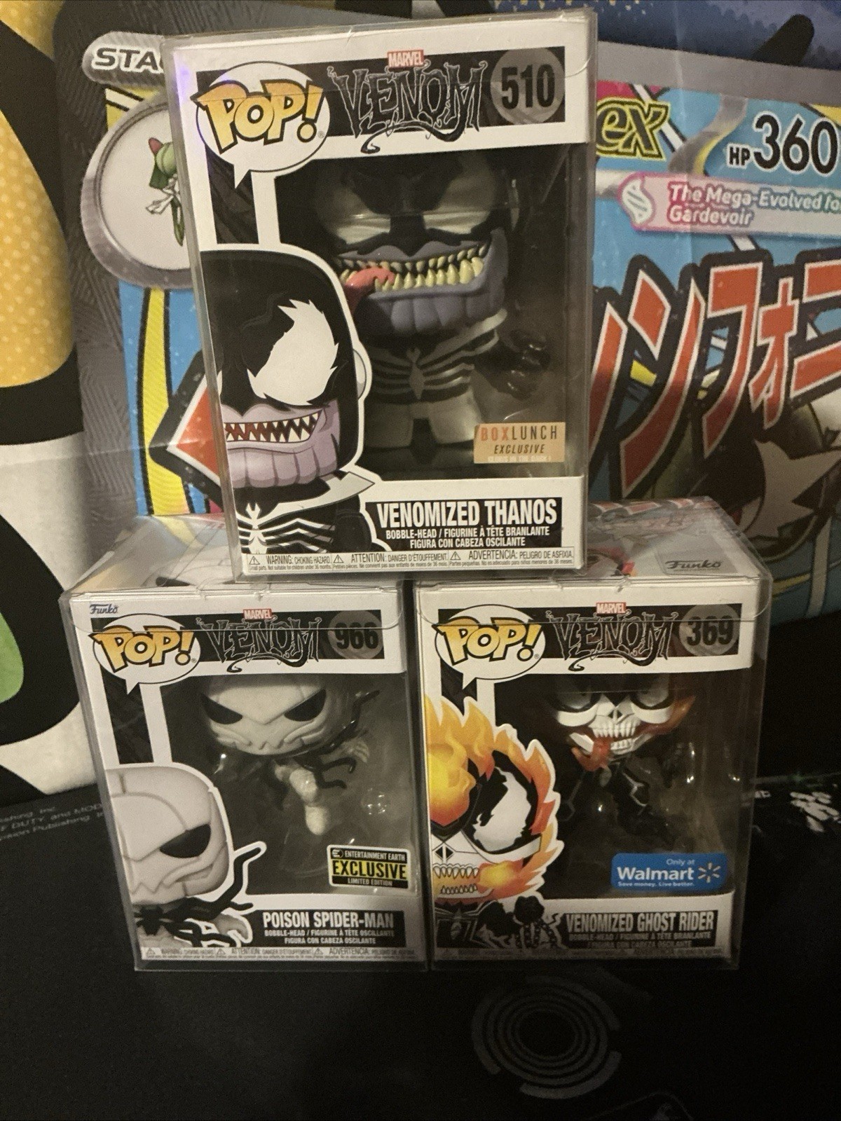 Funko Pop Poison Spider-man 966 Venomized Ghost Rider369 Venomized Thanos 510