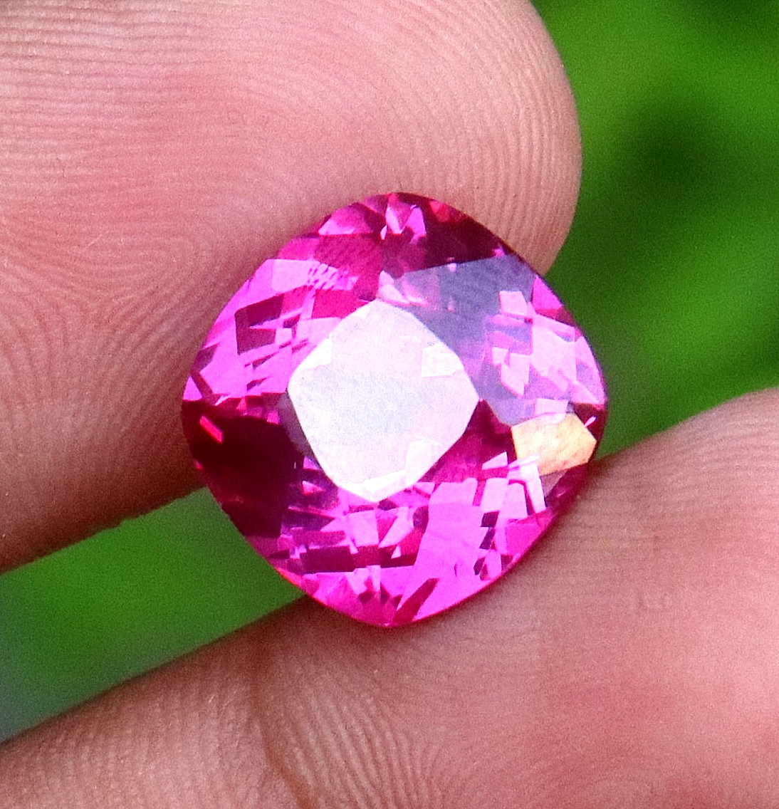 Pink Sapphire Loose Gemstone Natural Certified Cushion 8-9 Ct Cut With Free Gift