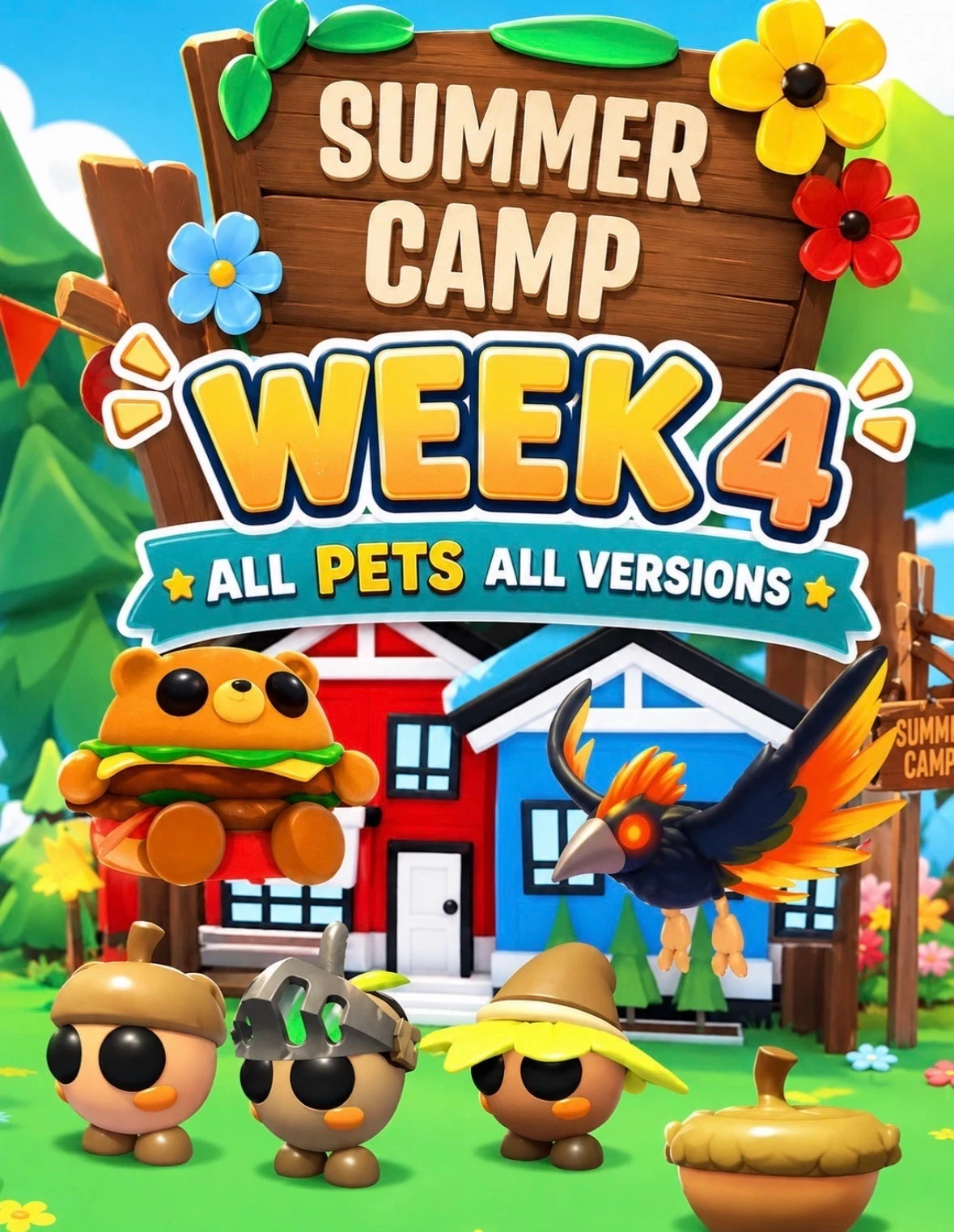 Adopt! – Summer Camp Event! – S’mores Raccoon, Oakee, Storm Condor, Ruddy Ducky!