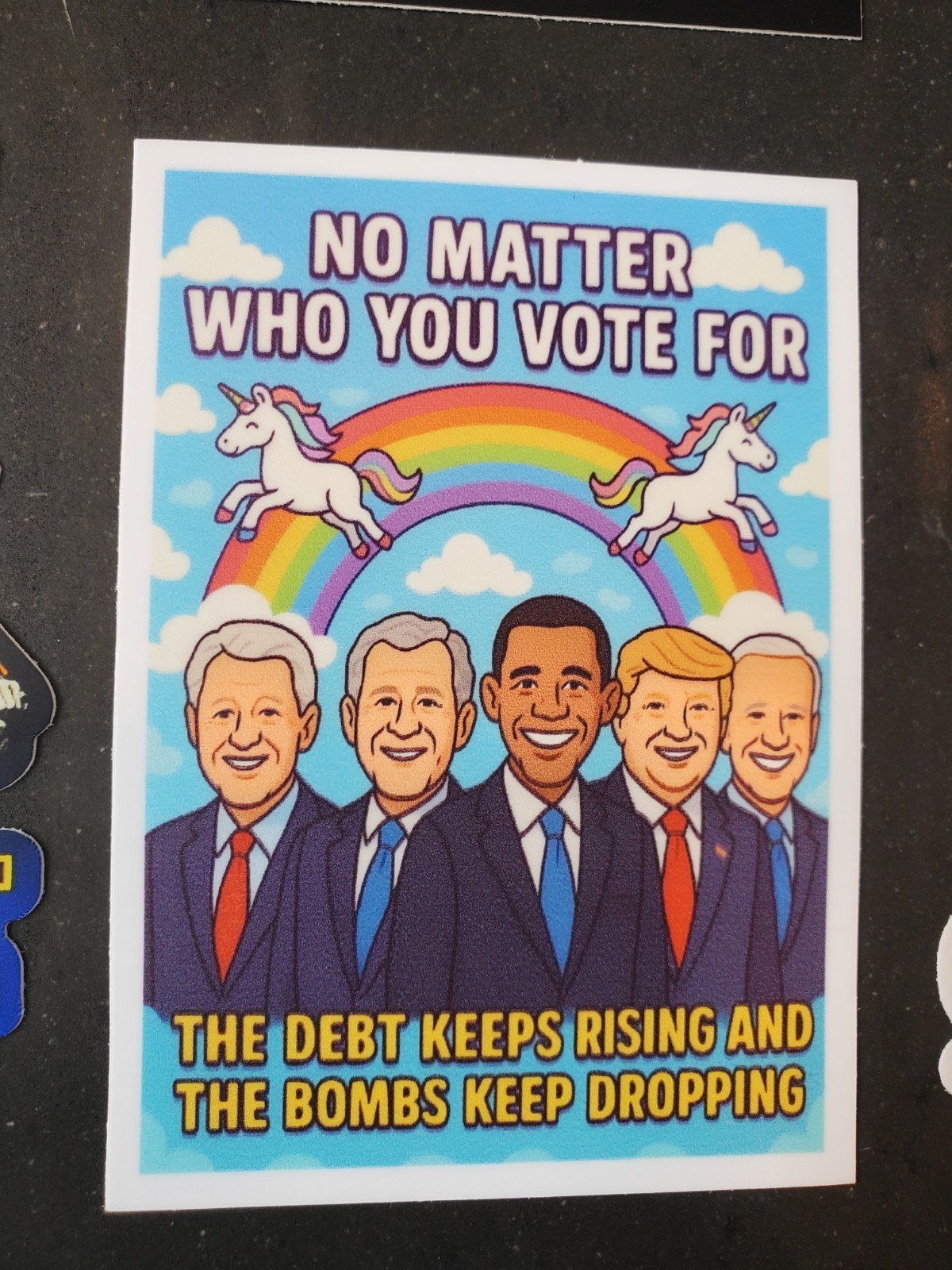 OLIGARCHY STICKERS (7) VARIETY PACK 1984 Government Hates You