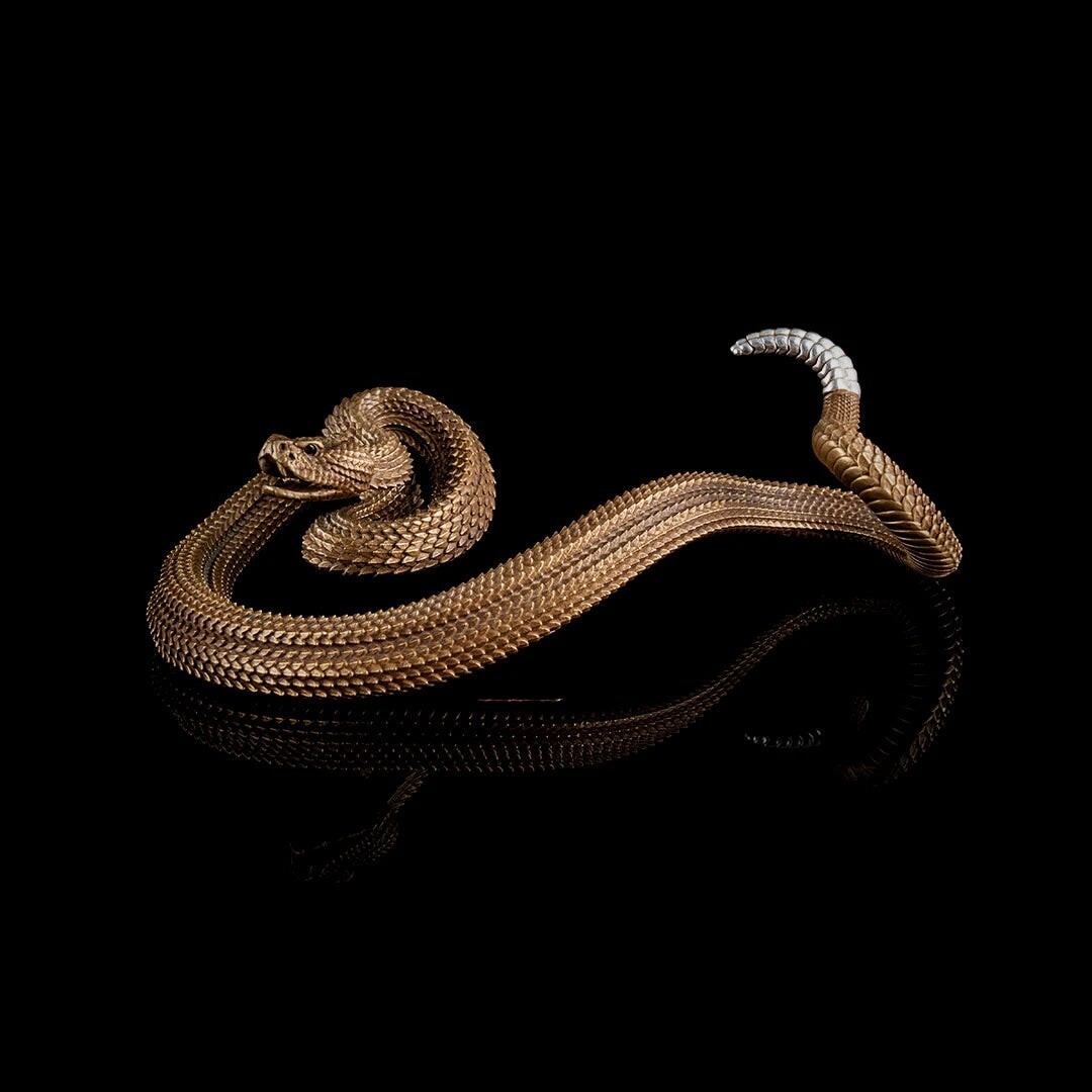 Rattlesnake Pen Holder. Desk Decor. Gift for Pen Lovers