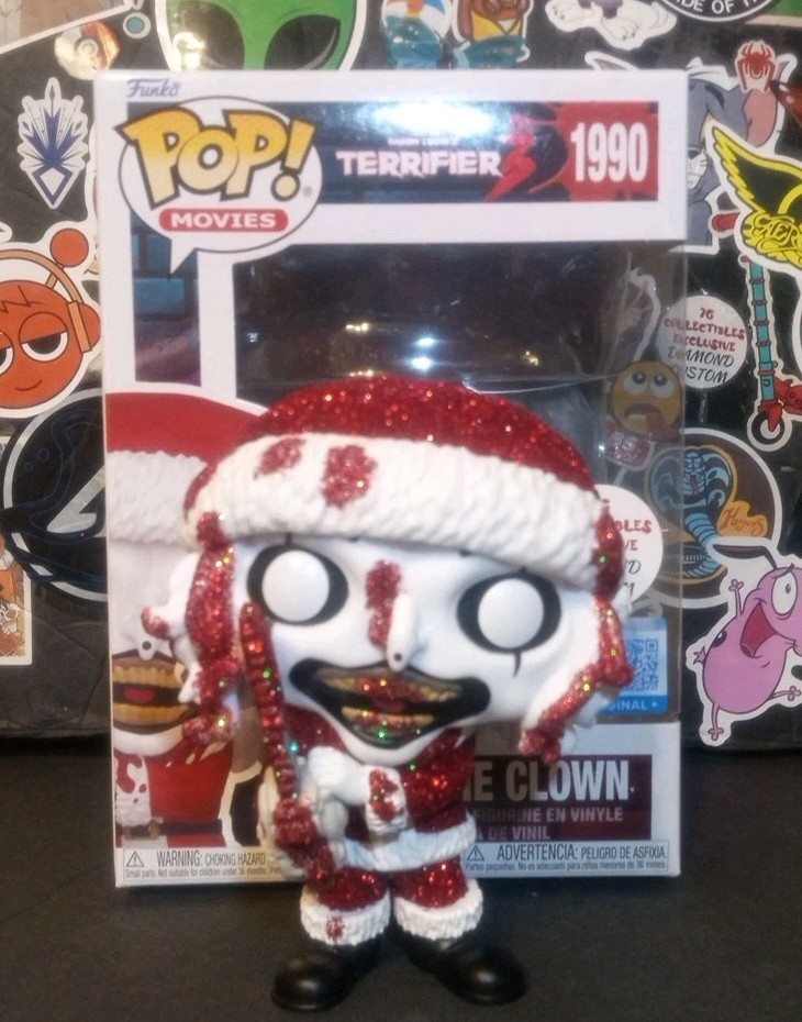 Funko Pop! (DIAMOND) Terrifier 3 ART THE CLOWN (Santa) #1990 Exclusive CUSTOM