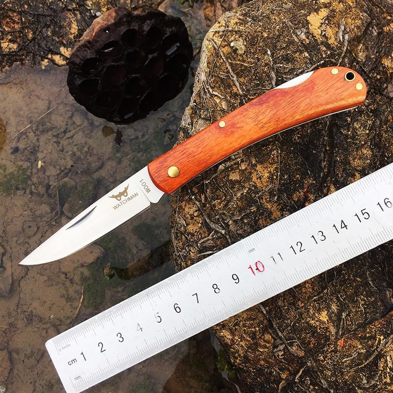 W001 Pocket Knife Folding Knives Traditional Folder Wood Handle Material Collect