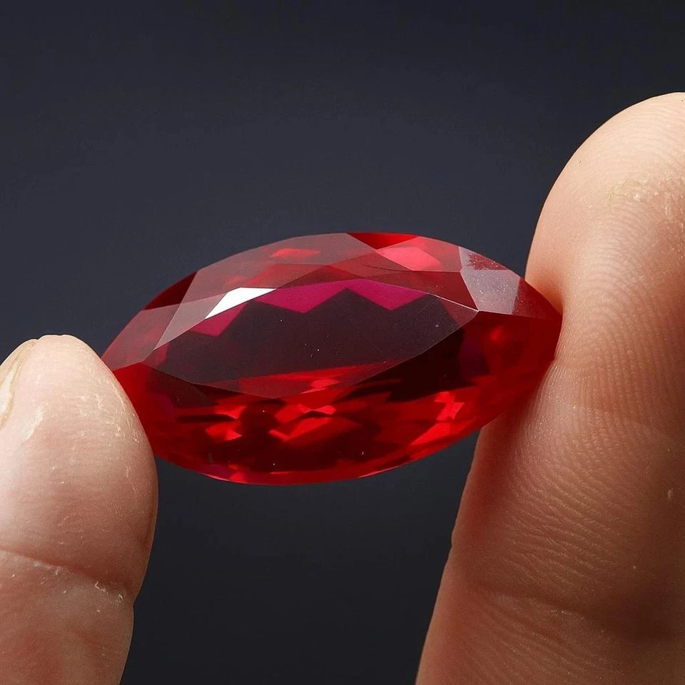 8.35 Ct Burmese Natural Ruby Blood Red Marquise Cut Certified Loose Gemstone