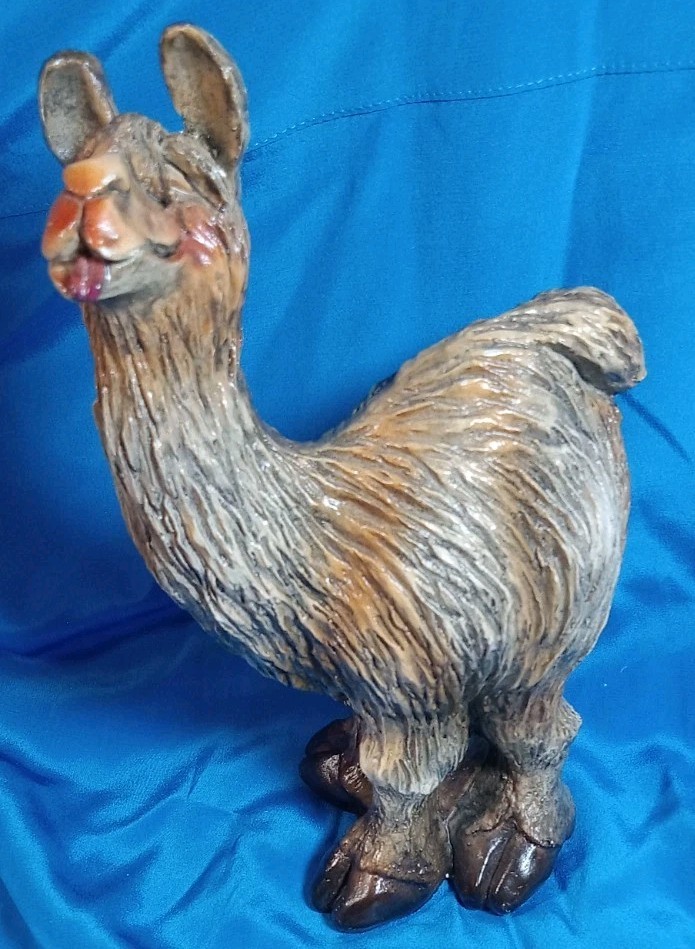 John Raya LAMA Figurine Signed 2000 ON HEAL AND ON RUMP