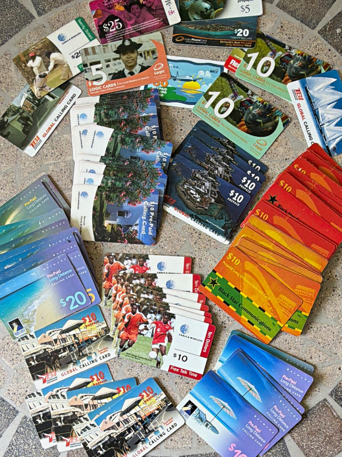 Lot Prepaid Calling Cards Bermuda TBI Logic North Rock Cable & Wireless MCI