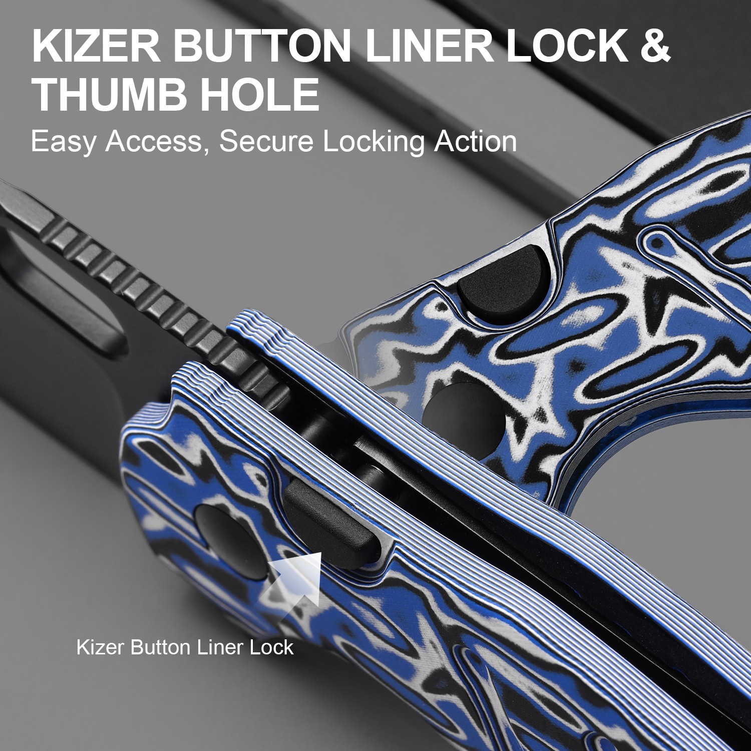Kizer C01C 2.9 BS Folding Pocket Knife Nitro-V Blade Micarta Handle V3488.29BSA1
