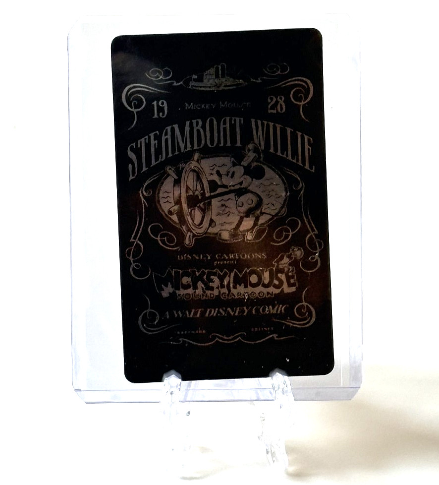 Disney100 Steamboat Willie Mini Card Post card Mickey Mouse. SIZE 3.5 X 2.25