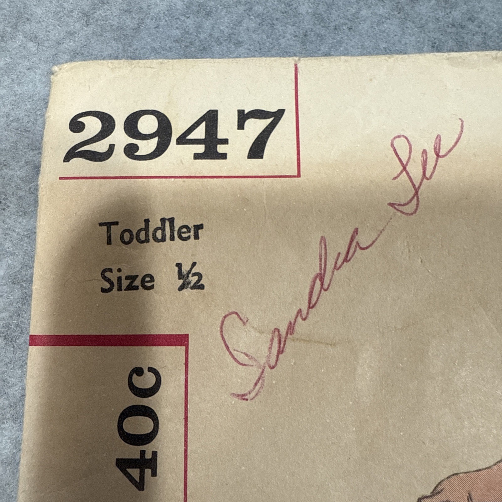 VTG Sewing Pattern Simplicity 2947 Baby Dress 50’s 6 – 12 Month Yoke Empire W