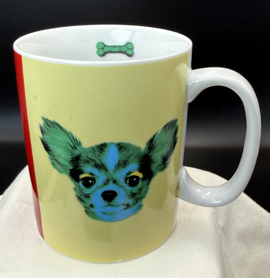 Fringe Studio Pop Art Andy Warhol Like Dog Mug 16 Oz, Chihuahua, Boston, Golden