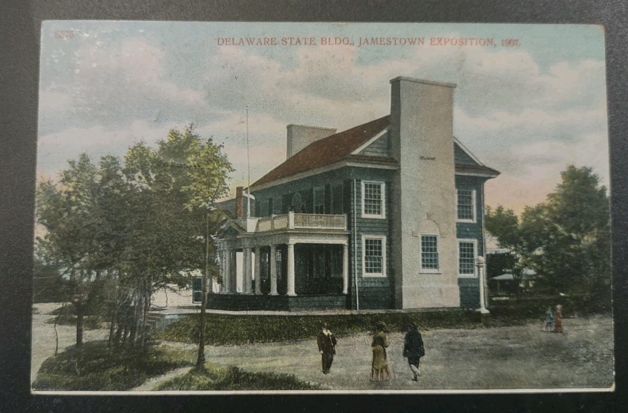 1907 Delaware Building Jamestown Exposition AC Bosselman 8576 Expo Postcard VA