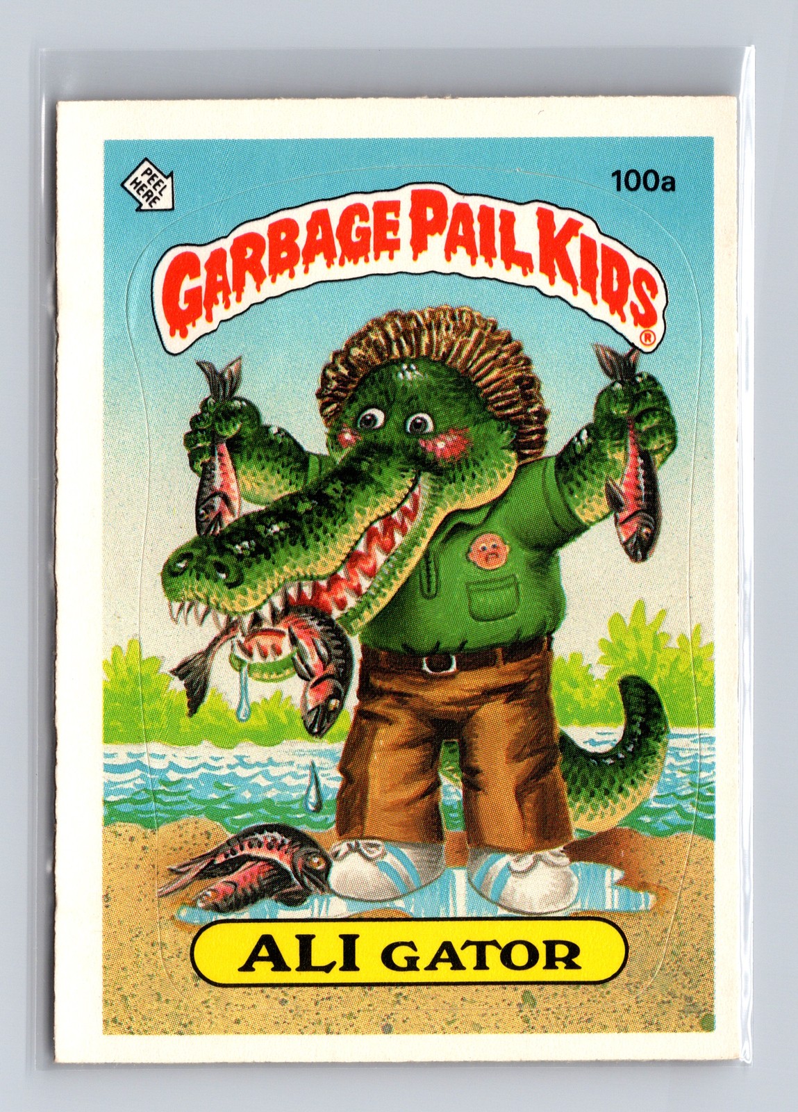 1986 Topps Garbage Pail Kids Series 3 #100a Ali Gator