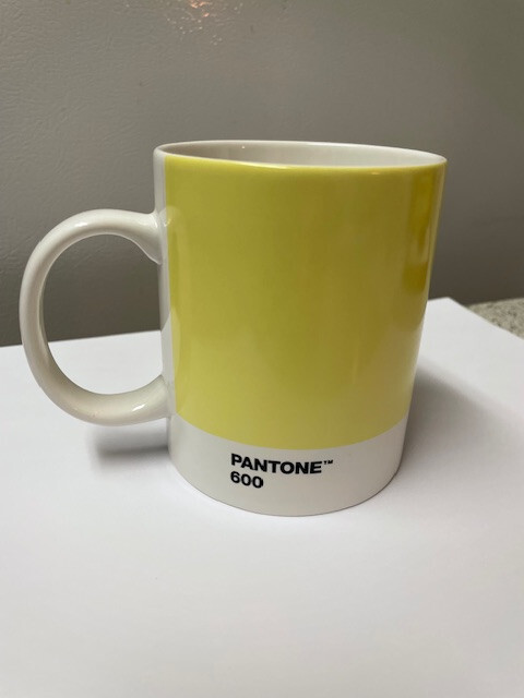Pantone Coffee Mug Light Yellow Pantone 600 (Fine China Ceramic) Great condition