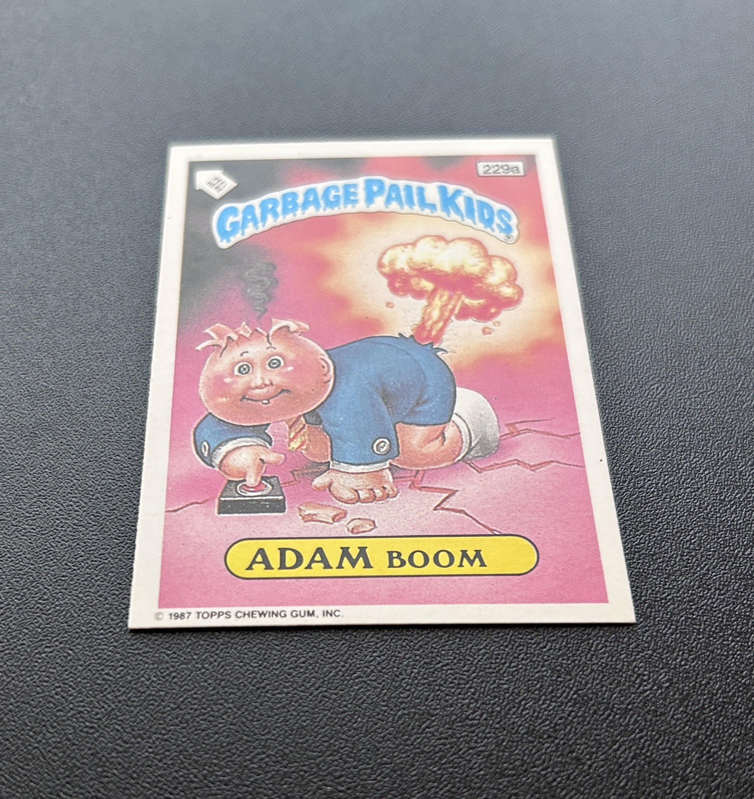 Adam Boom Topps Garbage Pail Kids 6th Series UK #229a Card