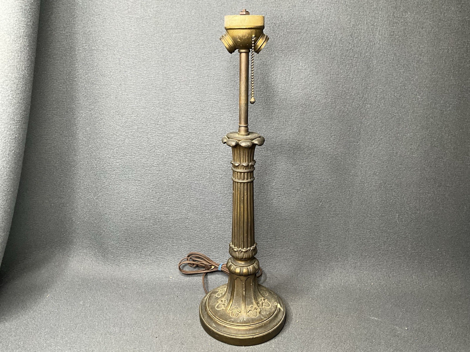 Antique Lamp Art Nouveau Brass Gold Lamp Base 1920s