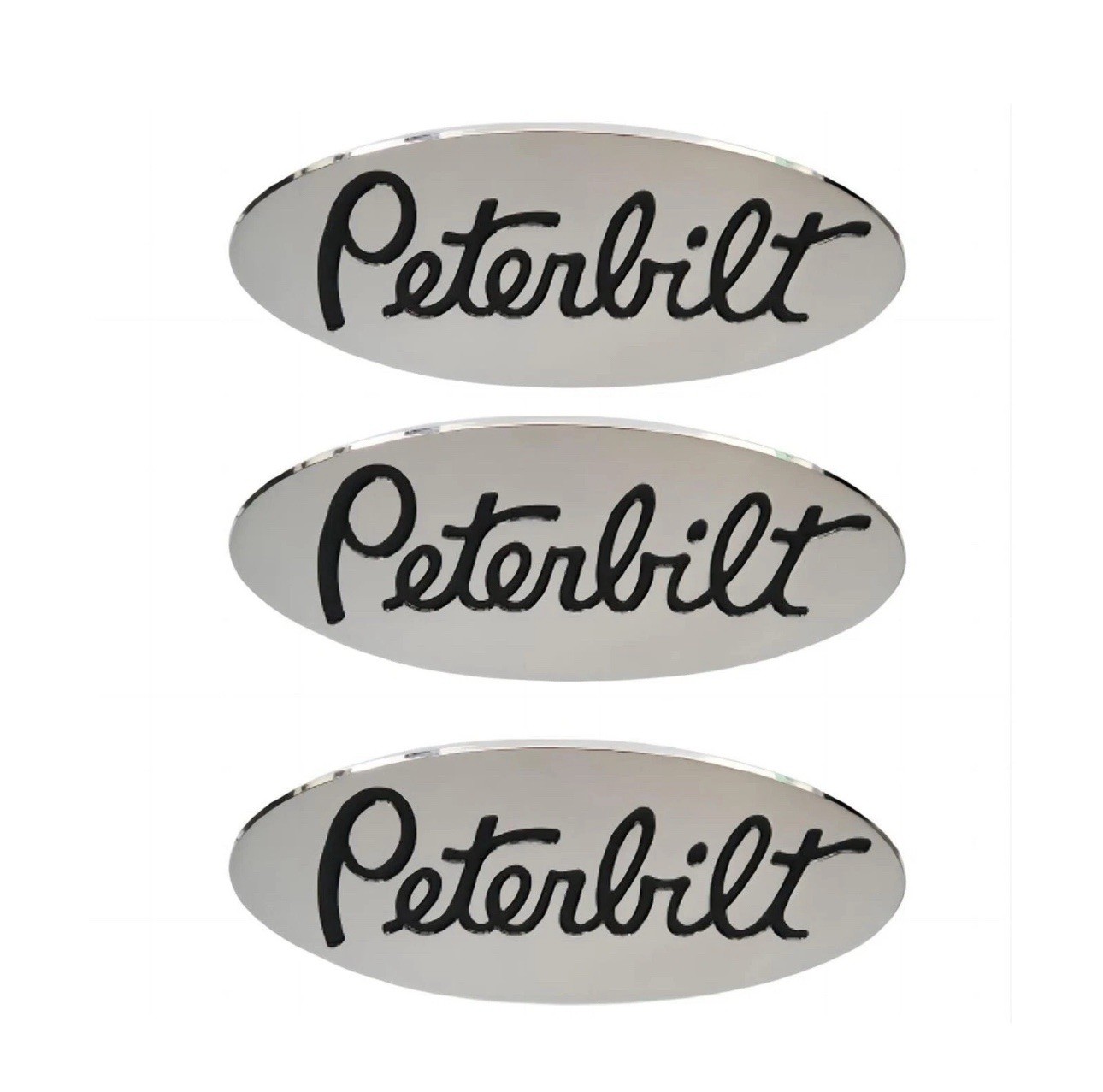 3pcs Logo Name Emblem Badge Plate Custom CNC Aluminum 6061 Fit for Peterbilt …