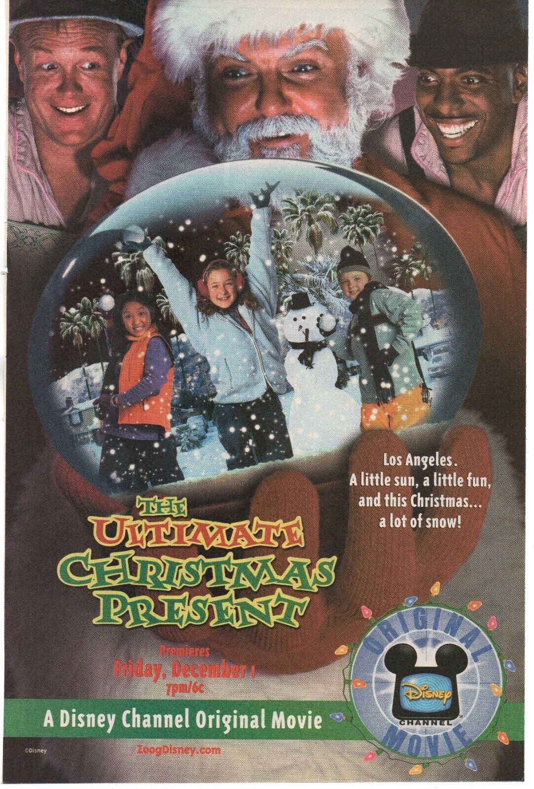 2000 The ULTIMATE CHRISTMAS PRESENT PRINT AD ART – DISNEY CHANNEL ORIGINAL MOVIE