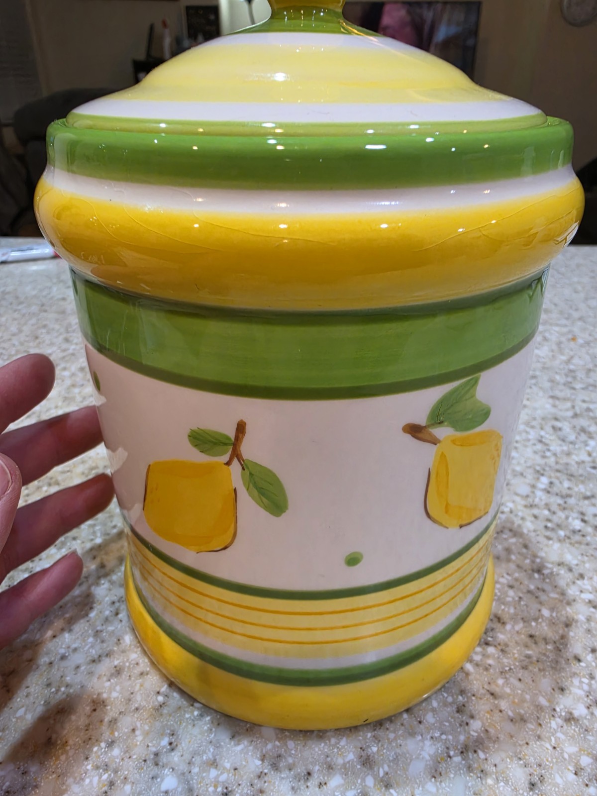222 Fifth Lemon Canister / Cookie Jar Ceramic Circa Early 2000s
