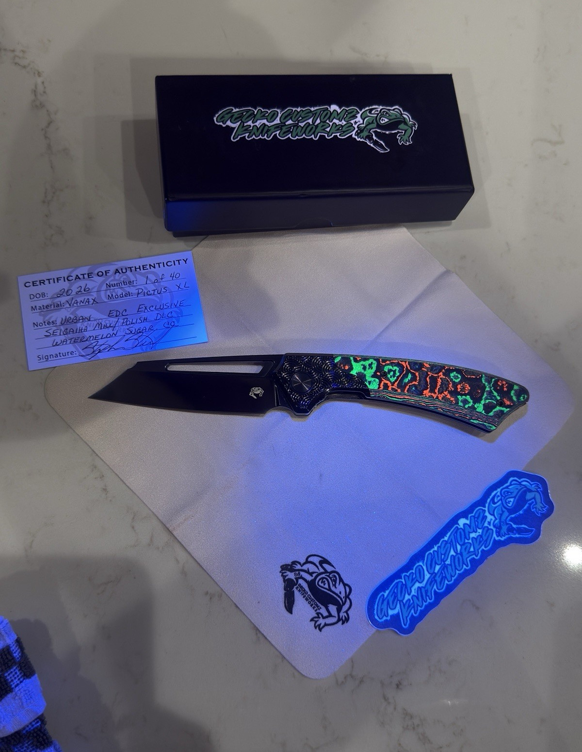 GECKO X URBAN PICTUS V2 XL -POLISHED DLC VANAX & POLISHED DLC TI CHAOS SEIGAIHA