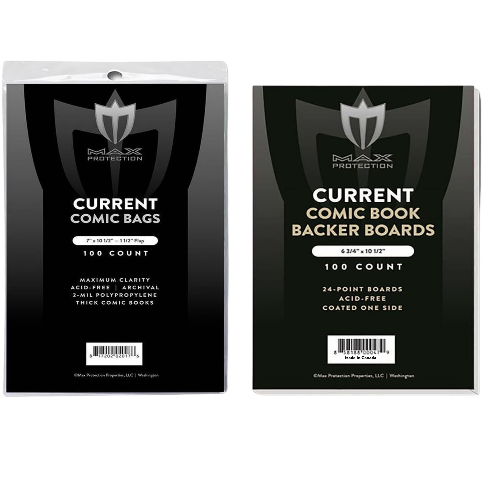200 Thick Current Modern Comic Book Bags and Boards – 7″X10-1/2″ – Acid Free