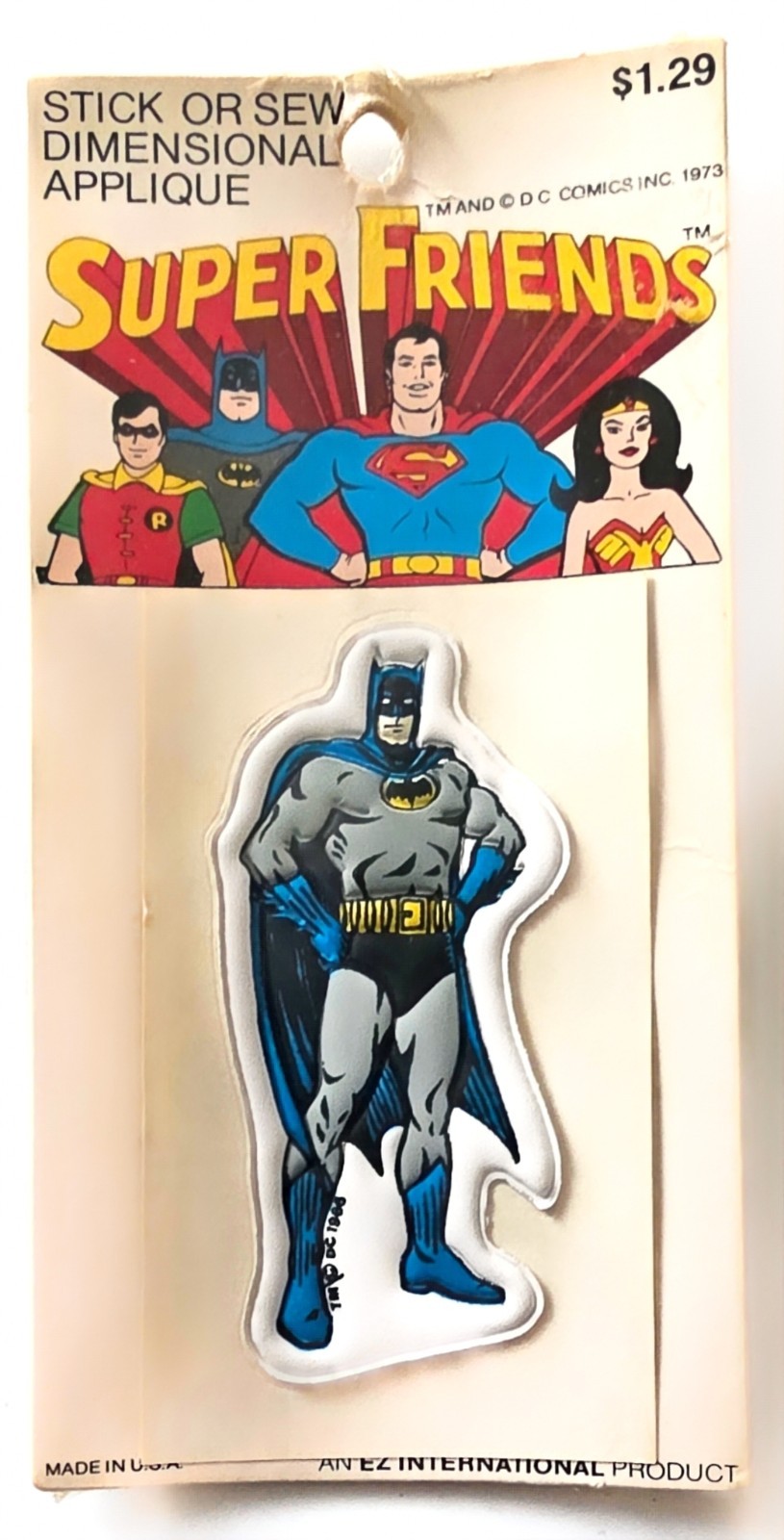 1976 DC comics Super Friends Batman & Robin Suede Finish Applique Lot Of 2
