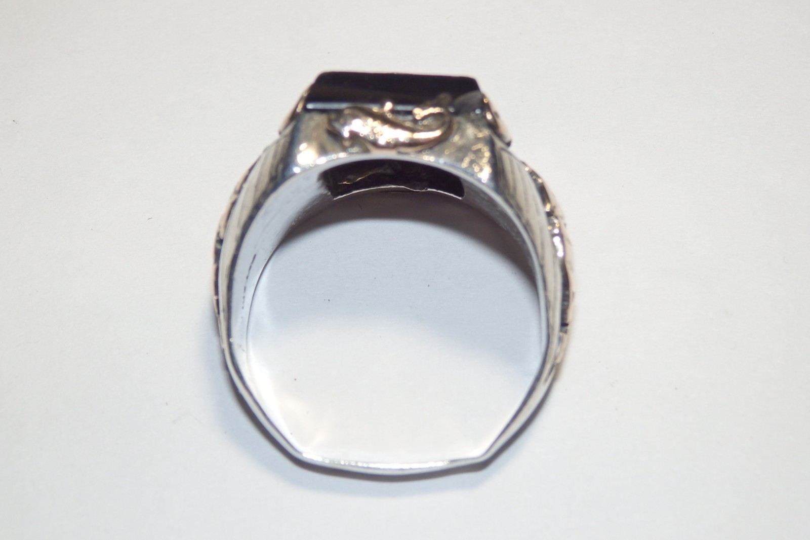Rare Antique Phi Sigma Kappa Sterling Silver/10k Gold Nautical Fraternity Ring