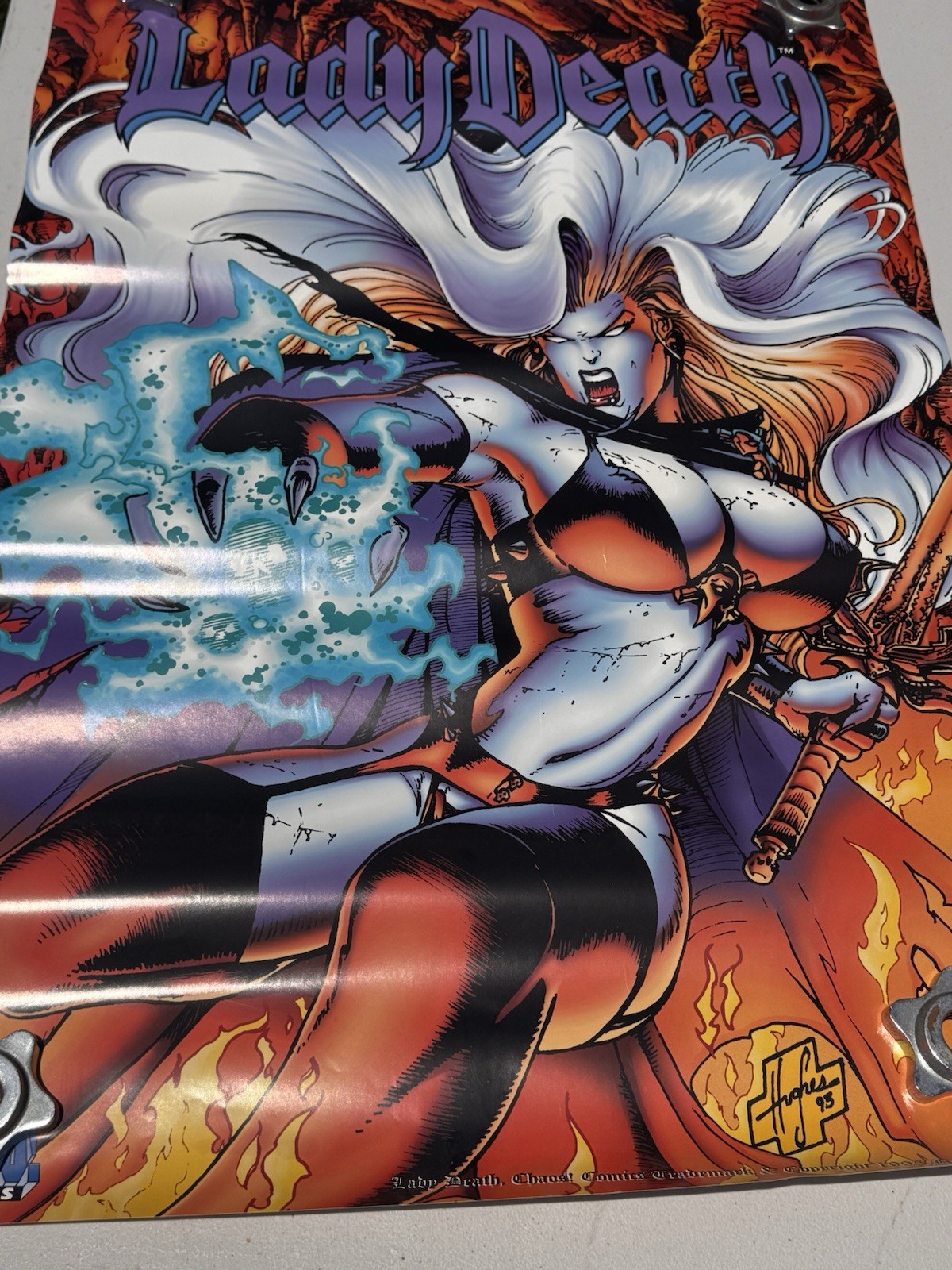 Lady Death chaos comics Poster 24 x 36 in 1995 Brian Pulido Original Authentic