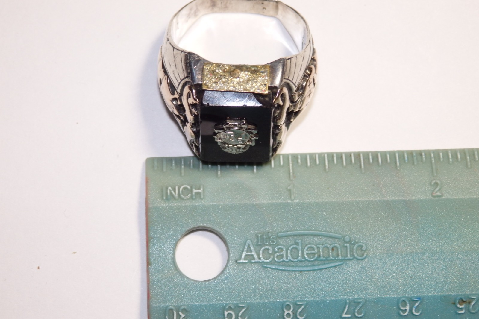 Rare Antique Phi Sigma Kappa Sterling Silver/10k Gold Nautical Fraternity Ring