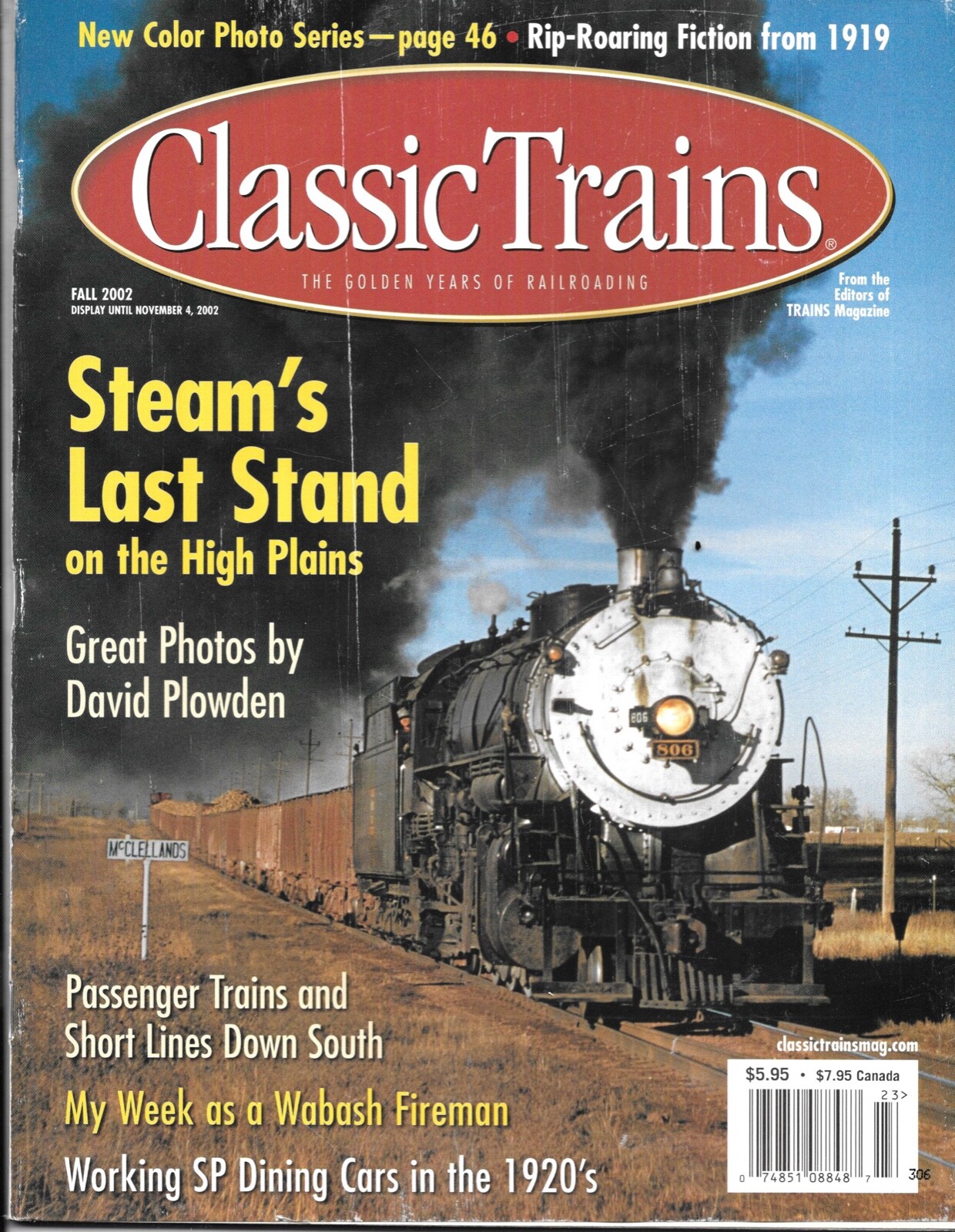 Classic Trains Fall 2002 Passenger Trains Short Lines Seaboard Colorado Southern
