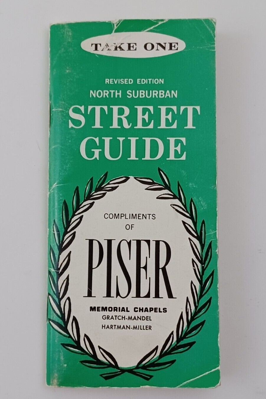 Chicago Illinois North Suburban Street Guide by Piser Memorial Chapels 1973