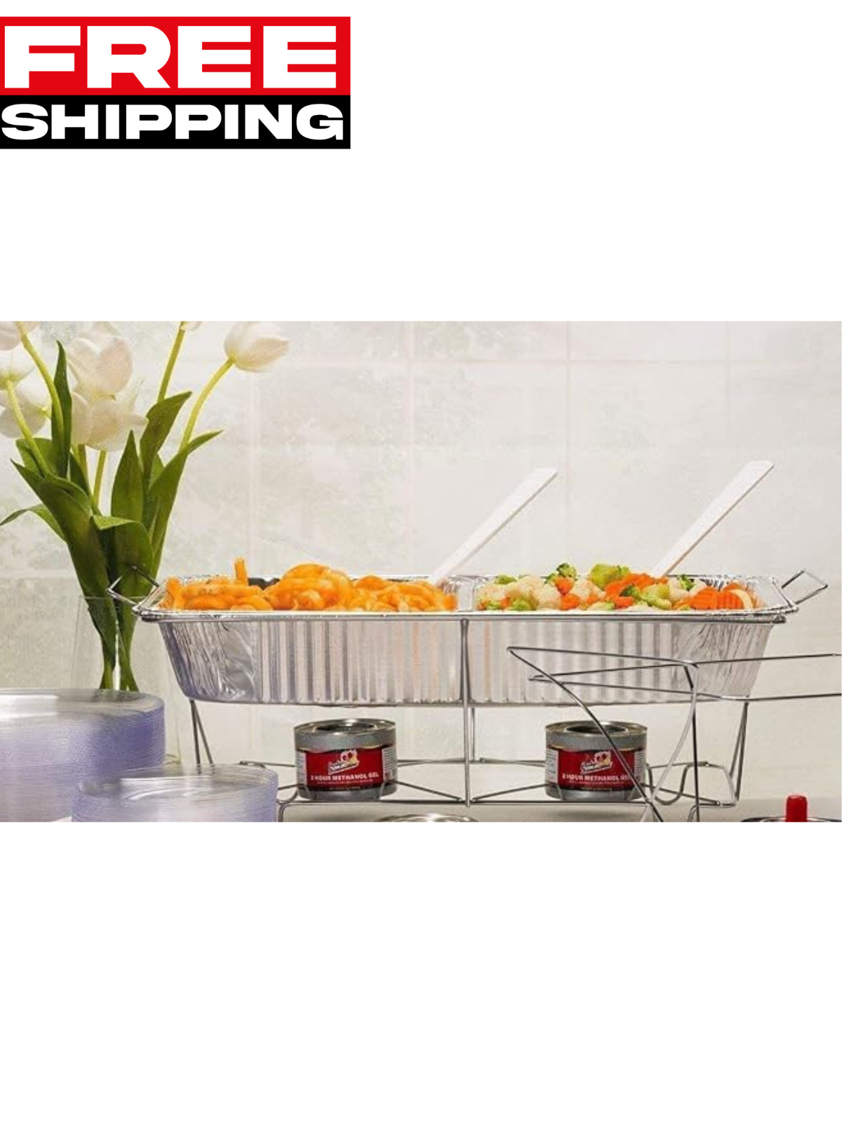 Full Size Aluminum Pans Disposable Roasting Baking Pans Heavy Duty 50 Pack
