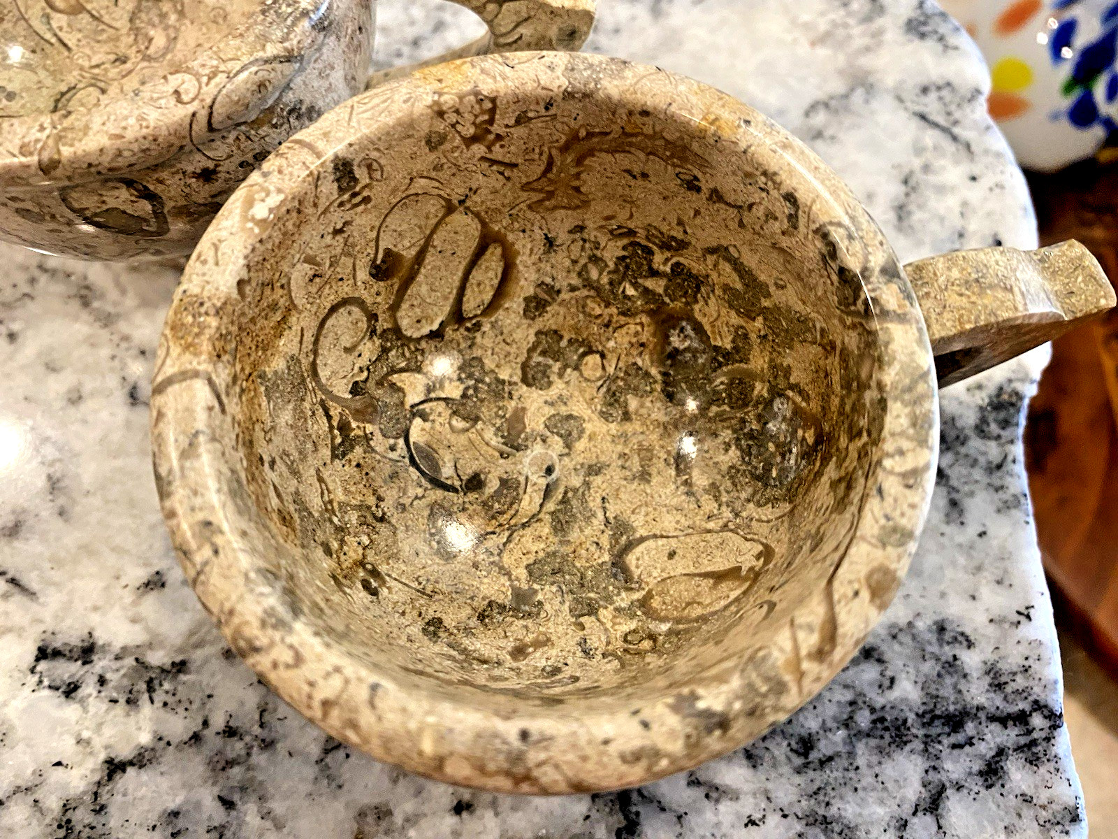 Beautiful Onyx Marble 16 Piece Espresso/tea 6 Cups & Saucers, Suga, Creamer