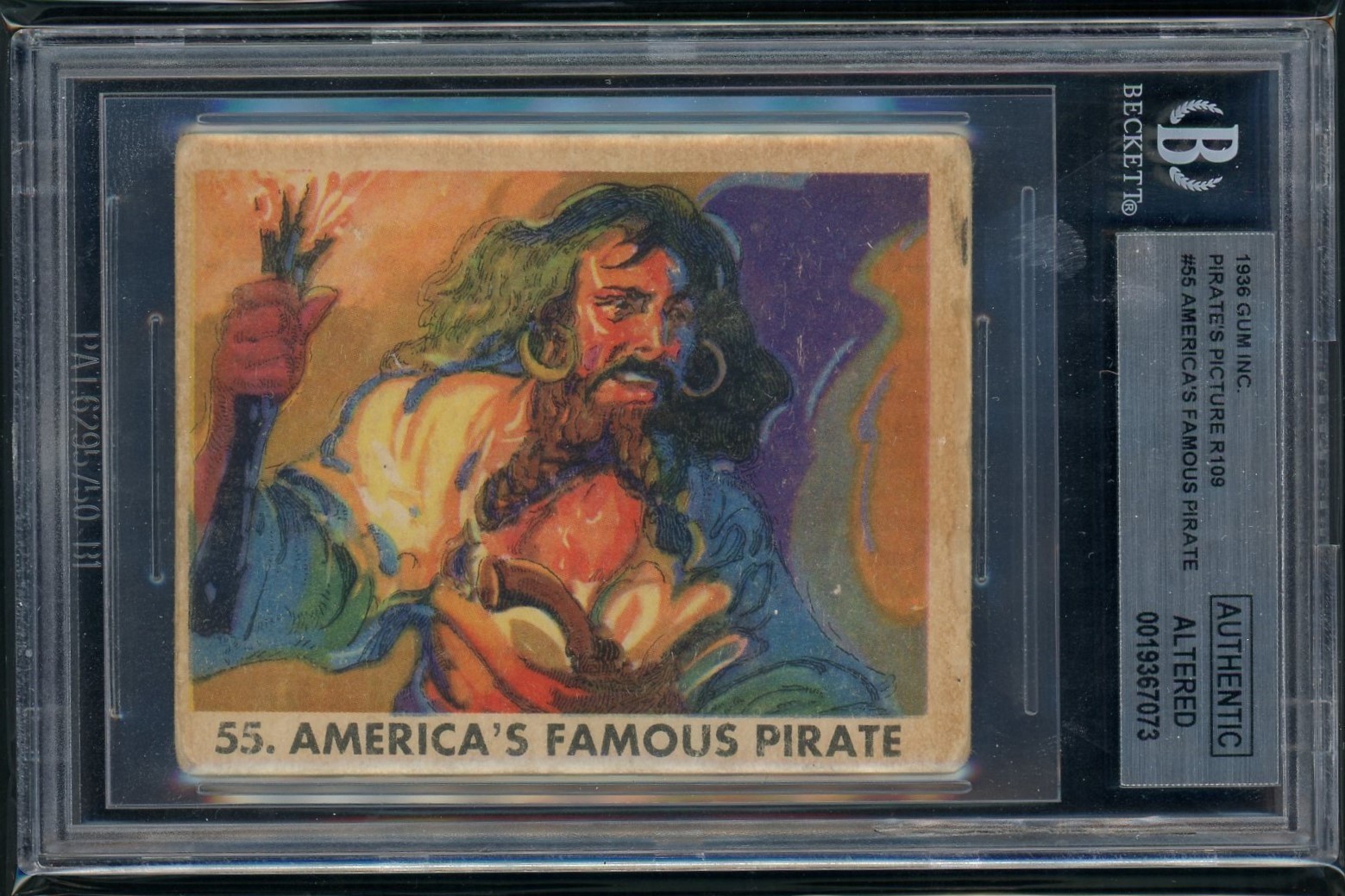 1936 Gum Inc -R109 – Card #55 – Capt. Edward Teach / Blackbeard Beckett AA