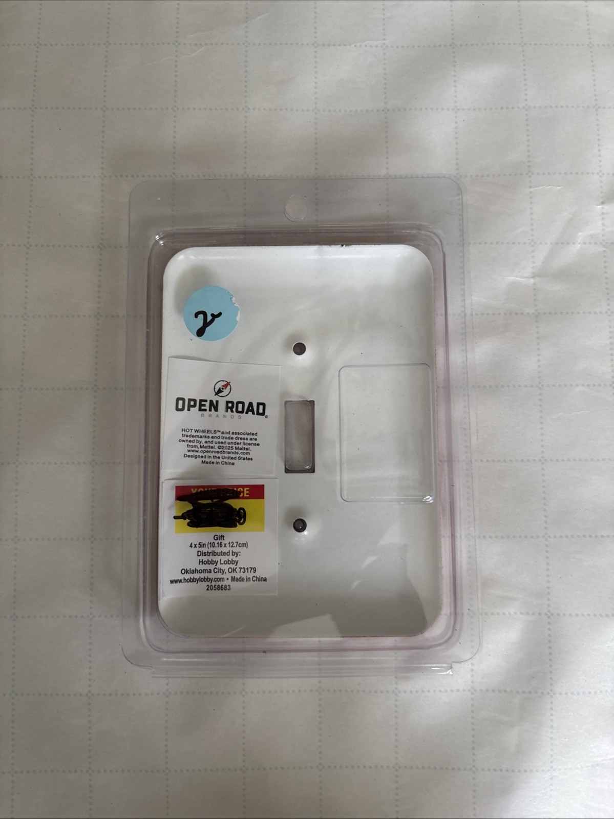 Official Hotwheels Light Switch Cover