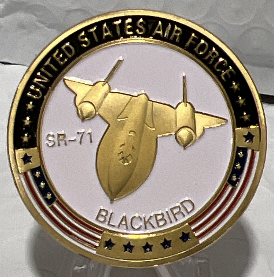 * UNITED STATES SR71 Air Force Blackbird Chall Coin New In An Airtight Capsule