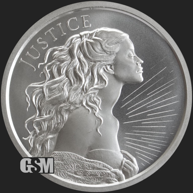 2026 – 1 oz .999 Fine JUSTICE SiIver Round SiIver Shield BU C0IN – IN STOCK!!