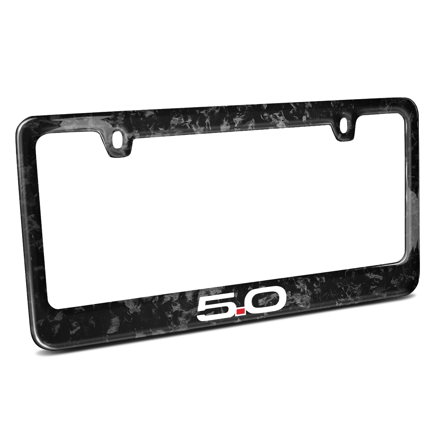 Ford Mustang 5.0 Real Black Forged Composite Carbon Fiber License Plate Frame
