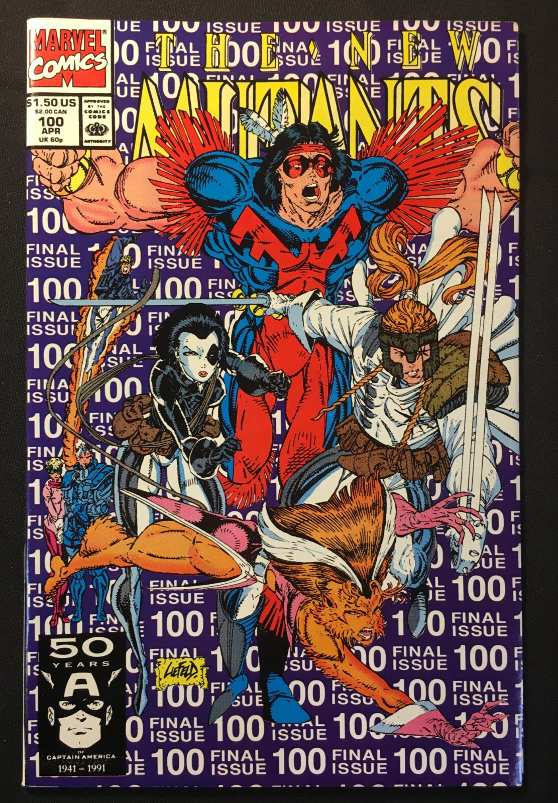 NEW MUTANTS 100 KEY ISSUE! 1st app X FORCE TEAM V 1 ROB LIEFELD DOMINO CABLE