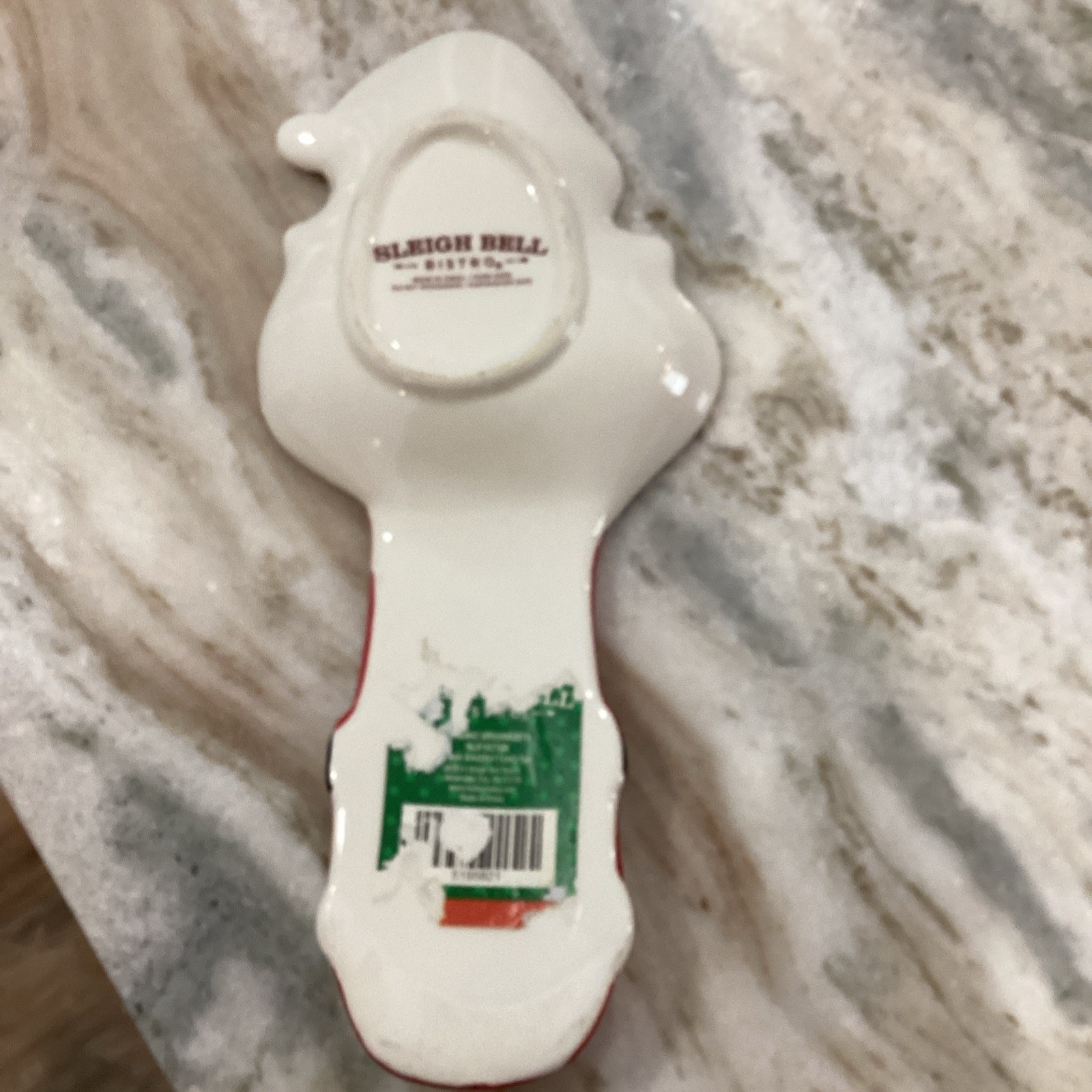 Sleigh Bell Bistro Christmas Santa Claus Shaped Spoon Rest