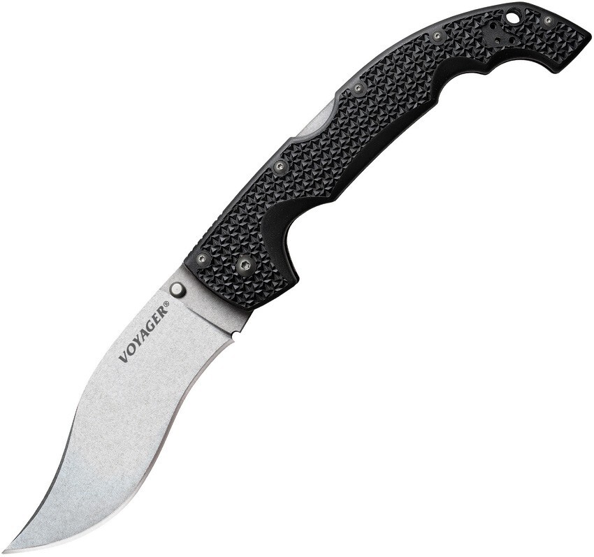 Cold Steel XL Voyager Lockback Vaquero 5.5″ AUS-10A Black Folding Knife 29AXV