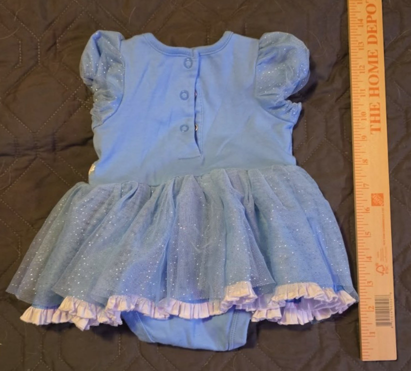 EUC Disney Store Cinderella Baby Costume Bodysuit 3-6 Months