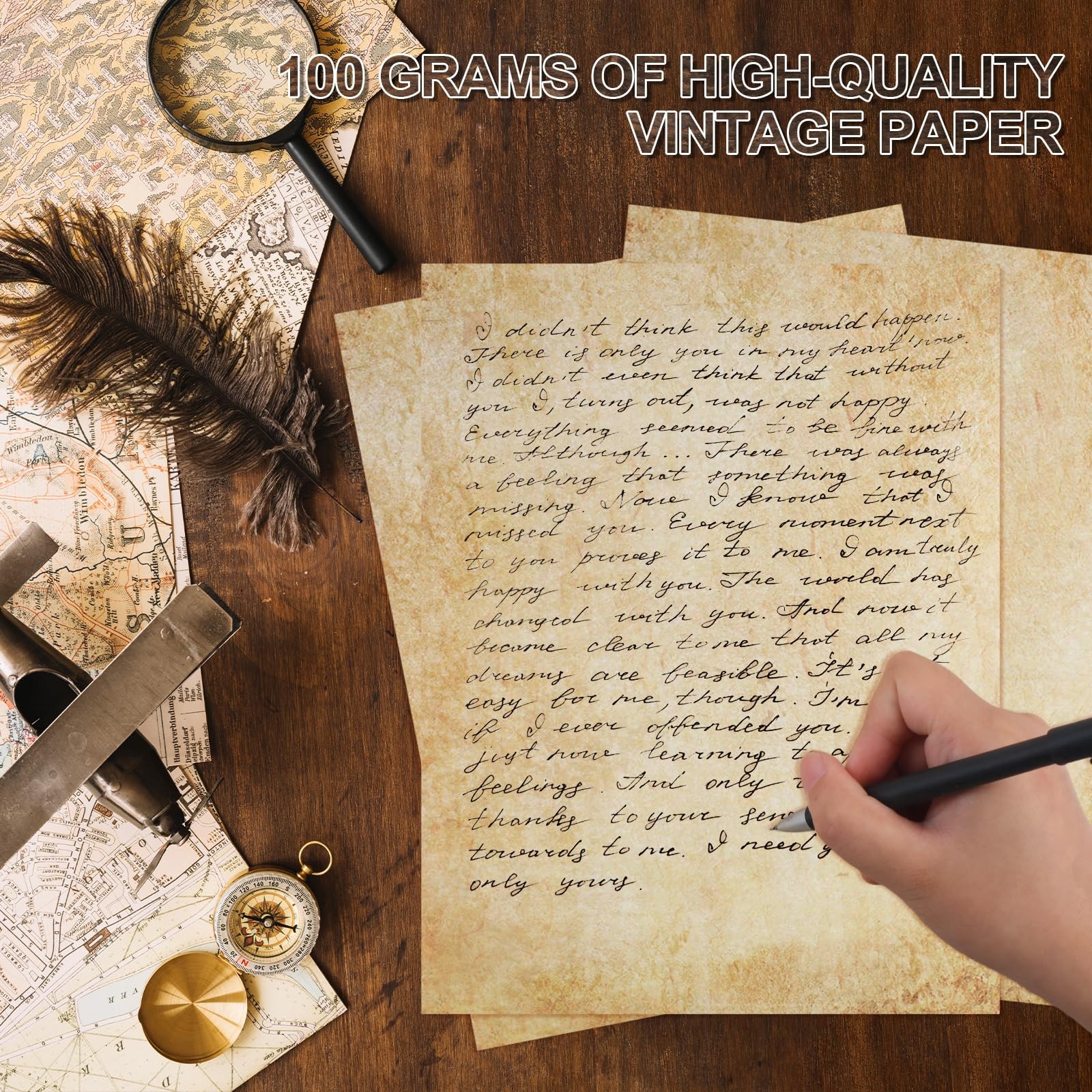 70PCS Vintage Paper 8.5 x 11 in Parchment paper for Writing Letter writing Pa…
