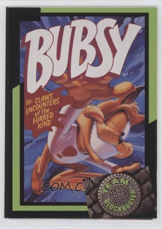 1993 Team Blockbuster Video Games Bubsy #10 2rz